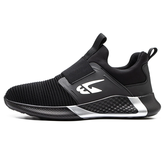 Cartozy Aqua black | Slip on Lightweight steel toe shoes