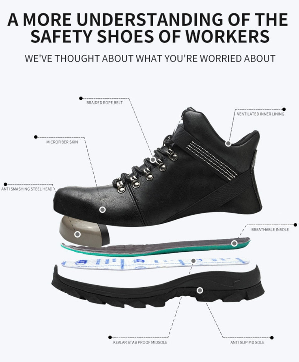 Cartozy Bowie | Waterproof Steel toe Safety work boots